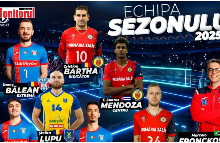 SCM Zalău domină echipa ideală a sezonului în campionatul masculin de volei