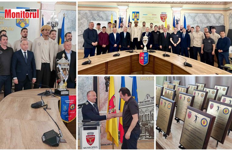 Voleibaliștii zălăuani premiați de primarul Florin Florian pentru câștigarea Cupei României