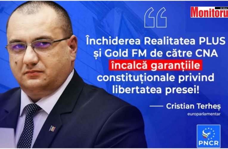 Cristian Terheș critică decizia CNA privind Realitatea PLUS și Gold FM: „Se deschide inevitabil drumul spre reducere la tăcere”