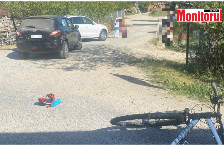 Accident rutier în Cizer ! O femeie a lovit cu mașina un biciclist
