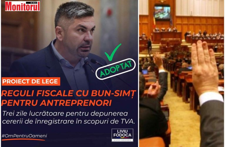 Senatorul Fodoca Liviu: Reguli fiscala cu bun-simț pentru antreprenori