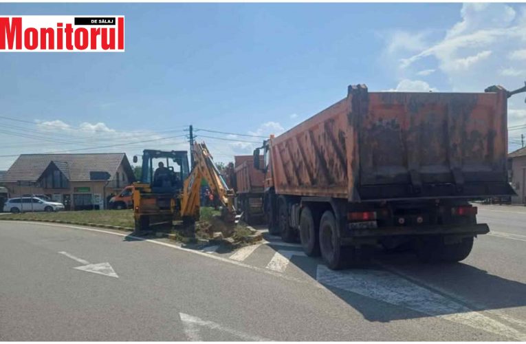 Au început lucrările la sensul giratoriu din Nușfalău