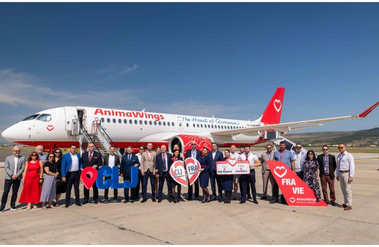 AnimaWings conectează Transilvania cu Viena și Frankfurt prin operarea zborurilor directe de pe Aeroportul Internațional Cluj