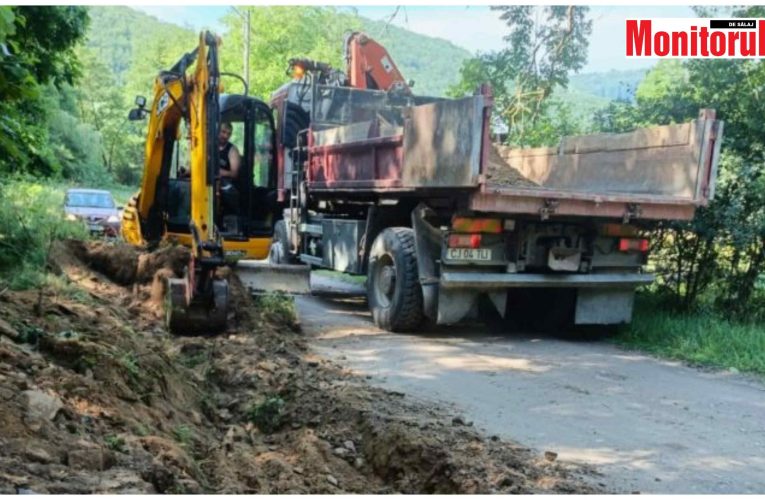 Un nou drum județean aflat la limita cu județul Sălaj a intrat în reabilitare
