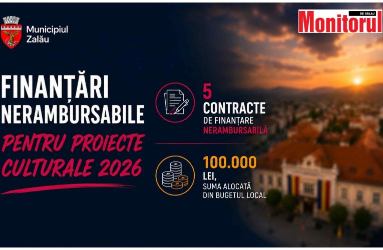 Primăria Zalău finanțează 5 proiecte culturale în 2026 cu 100.000 lei