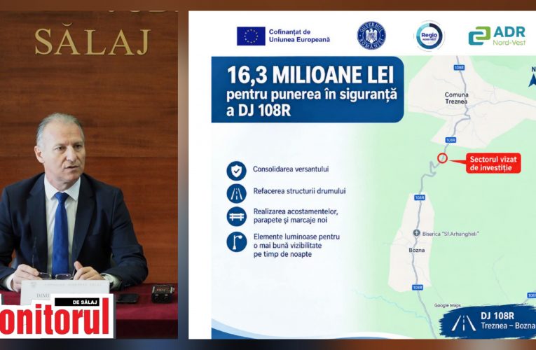 CJ Sălaj repară drumul județean afectat între Treznea și Agrij