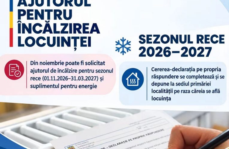 Anunț  ajutor de încălzire și spuliment energie – UAT Bălan
