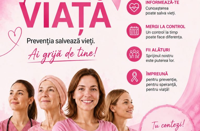 Octombrie Roz pentru femeile din Sălaj – Campania Roz pentru Viață organizată de Sonia Pășcuță sub egida AGFS