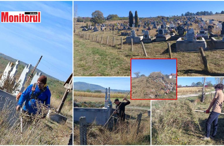 Lecție de respect pentru comunitate: Senatorul Fodoca a lăsat costumul și a pus umărul la curățarea cimitirului din Stârciu